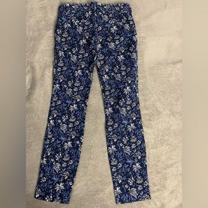 Gap 00 Regular skinny pants - blue with white flowers